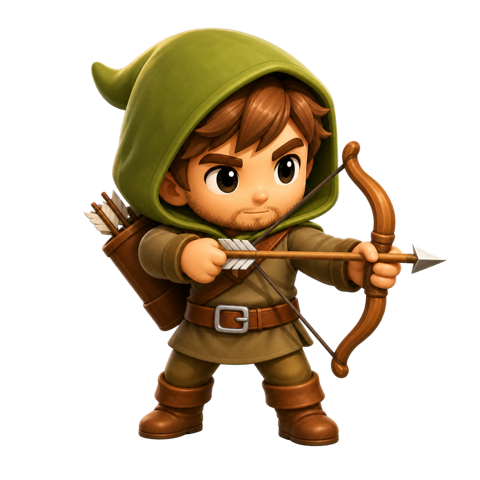 A fantasy archer carrying a bow.